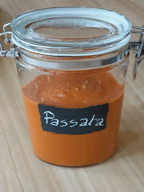 Tomaten passata gemaakt in Thermomix