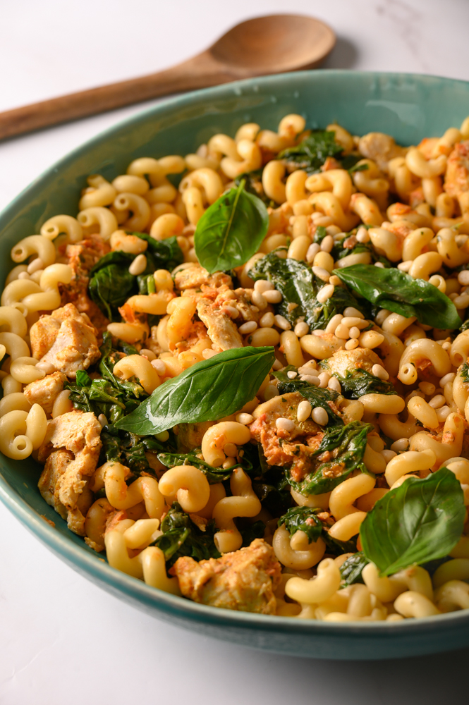 Thermomix Pasta pesto met spinazie