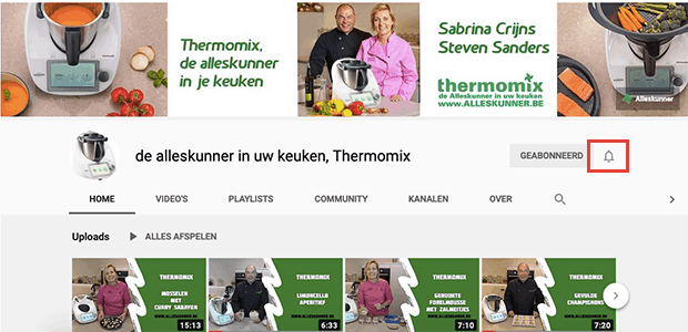 meldingen van YouTube kanaal krijgen